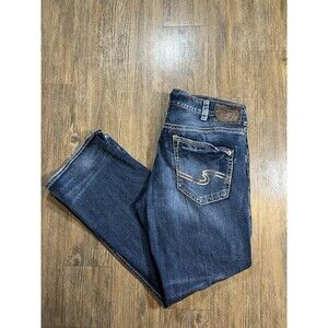 Silver Jeans Zac Mens 40x34 Blue Relaxed Straight Medium Wash Denim